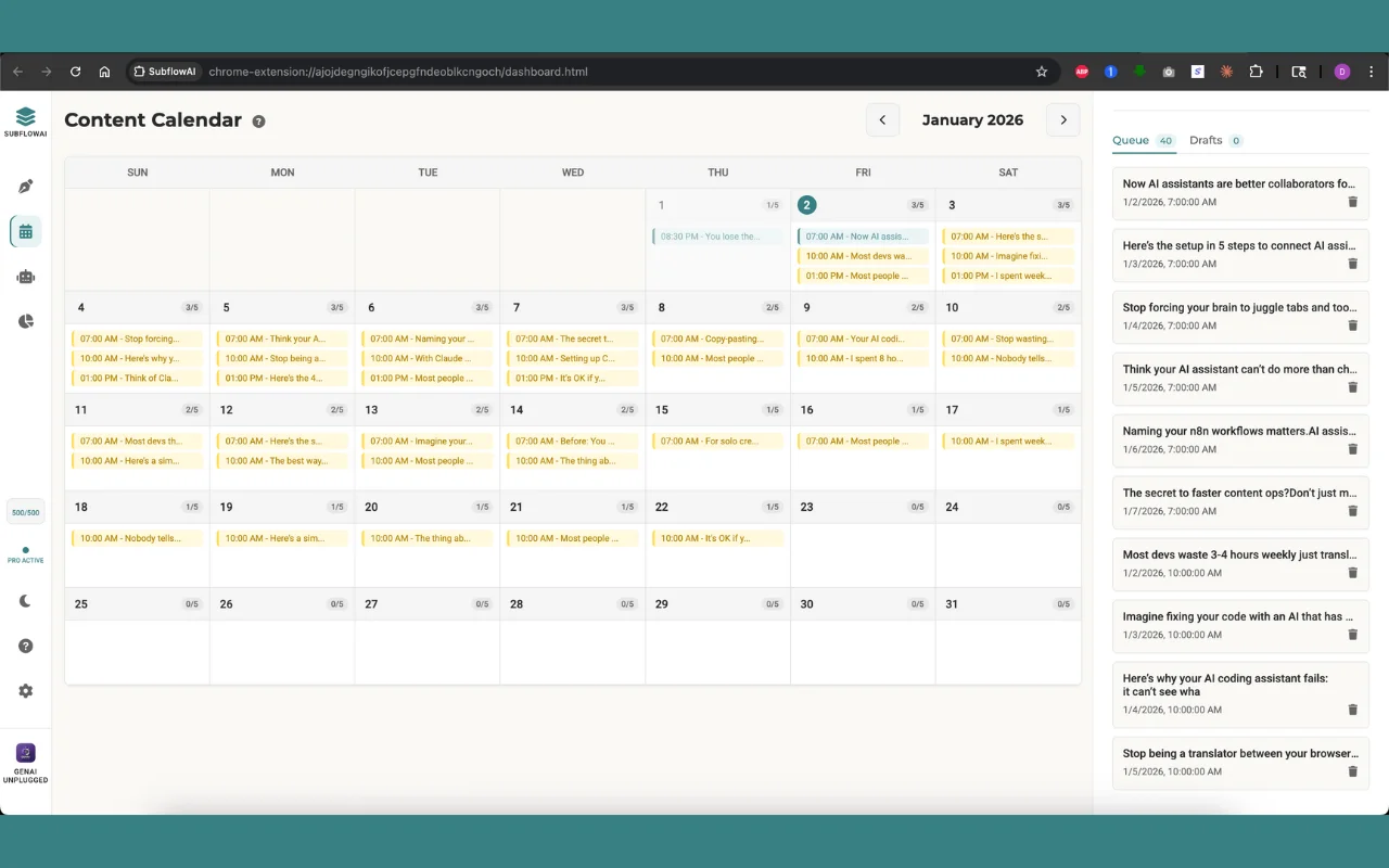 SubflowAI screenshot 2