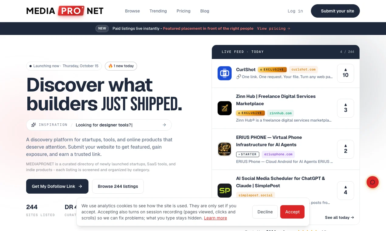 MEDIAPRONET screenshot 1