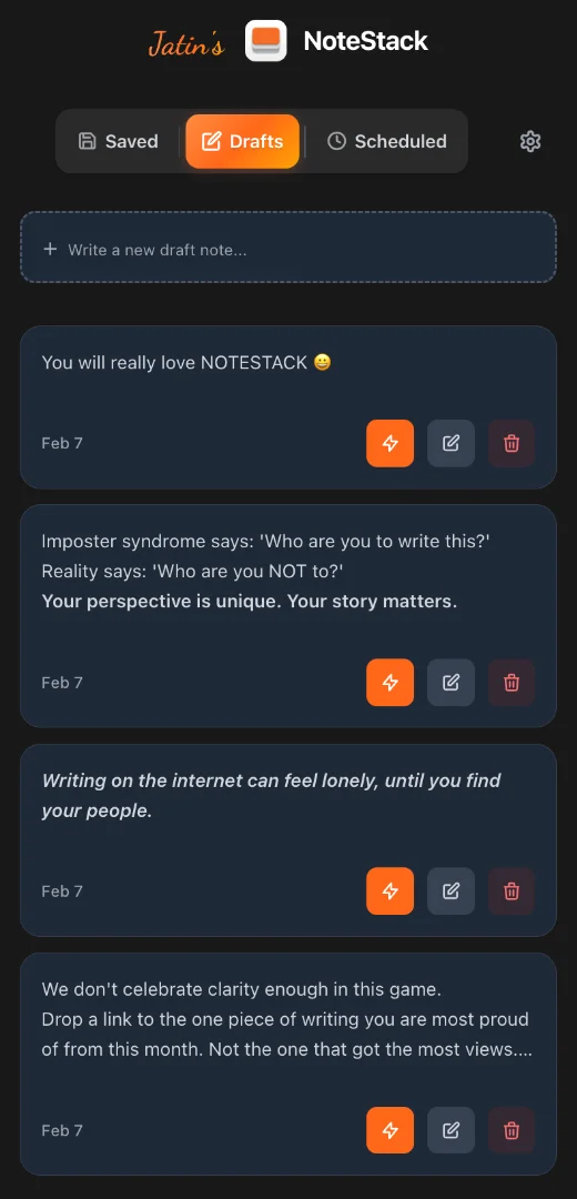 NoteStack screenshot 2